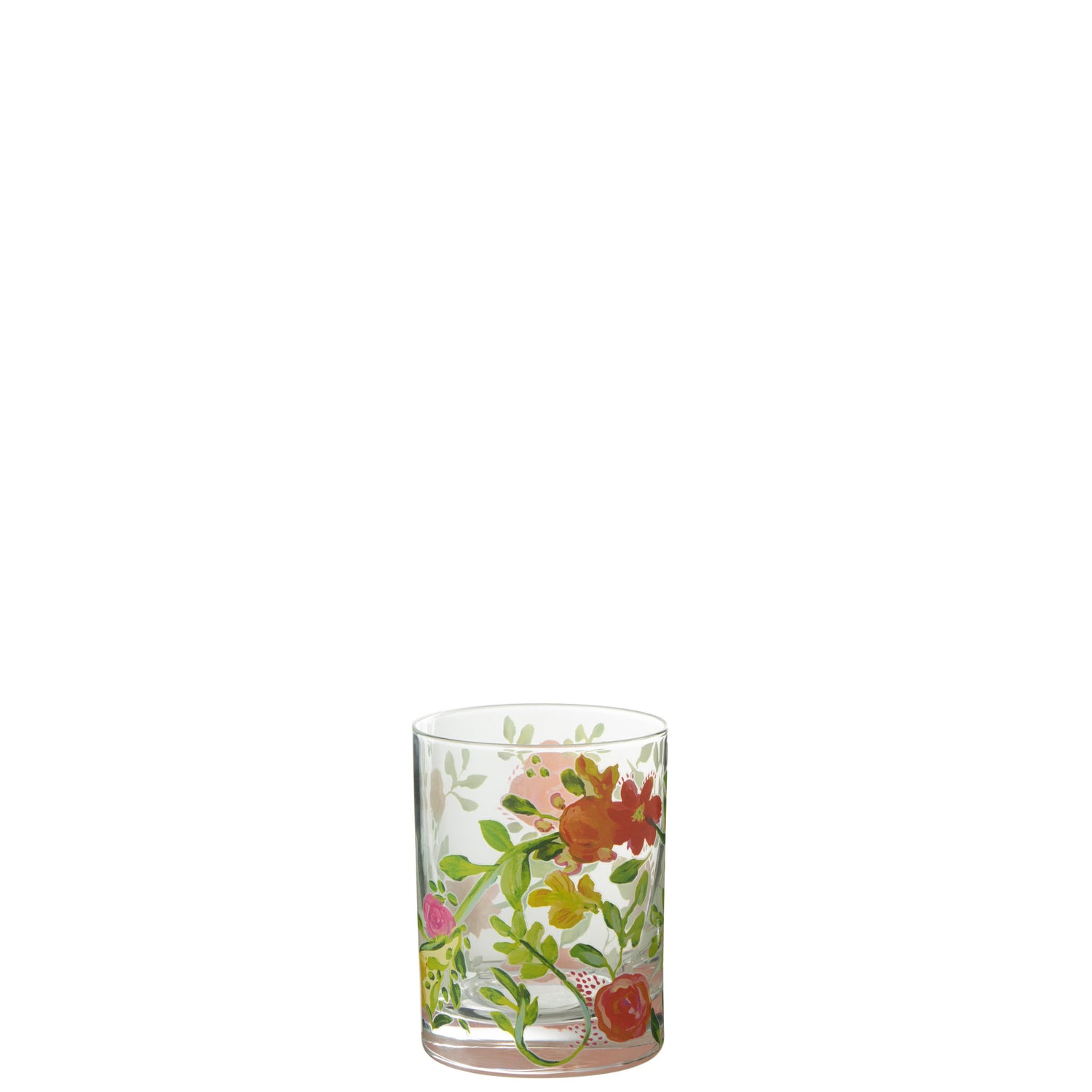 J-Line glas Bloemen - glas  - mix - 4 stuks