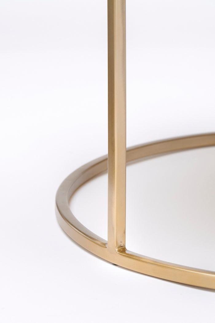 Light&living Salontafel S|2 Ø65x39+Ø75x45 cm TALCA licht goud