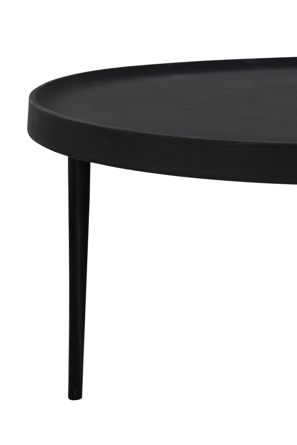 Light&living Salontafel S|2 Ø64x39+Ø75x44 cm TOBIAS zwart