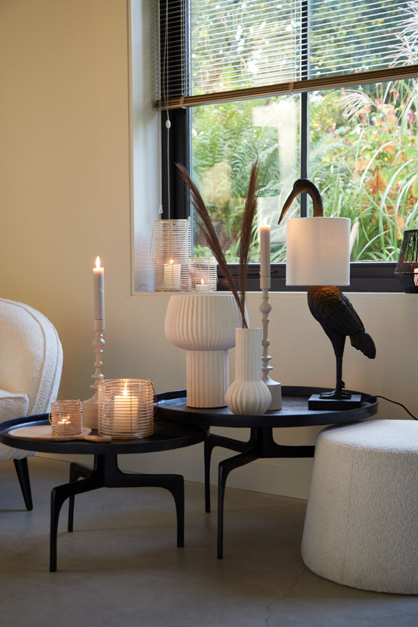 Light&living Salontafel S|2 Ø64x39+Ø75x44 cm TOBIAS zwart