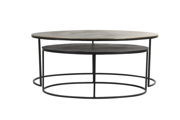 Light & Living - Salontafel PAXSON - 103x60x40cm - Brons - Set van 2