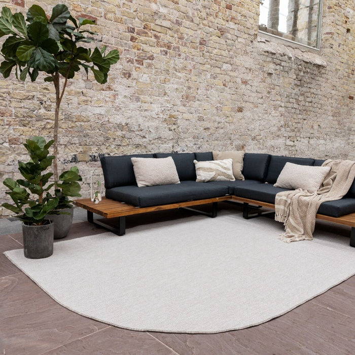 EVA Interior -Buitenkleed Mono -Naturel|wit - Ronde Hoek 200x290cm (M)