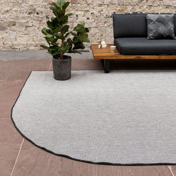 Eva Interior Buitenkleed Mono Zwart Ronde Hoek 200x290cm