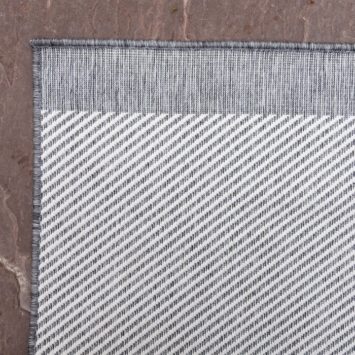 Eva Interior Buitenkleed Border Grijs 160x230cm