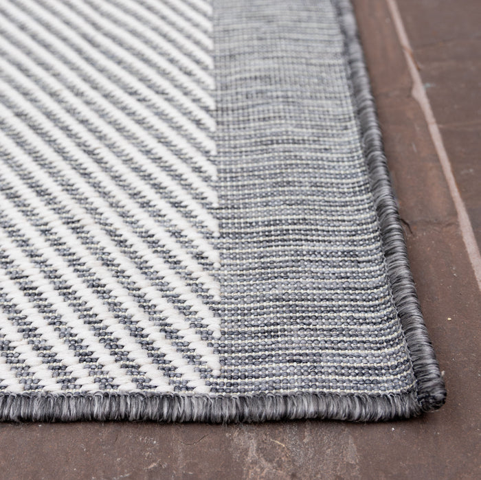 Eva Interior Buitenkleed Border Grijs 160x230cm