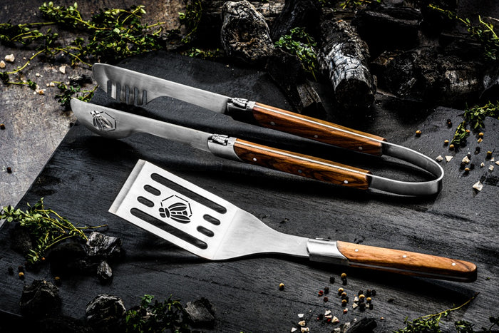 Laguiole Style de Vie Luxury Line BBQ Set - Olijfhout - 2-delige set