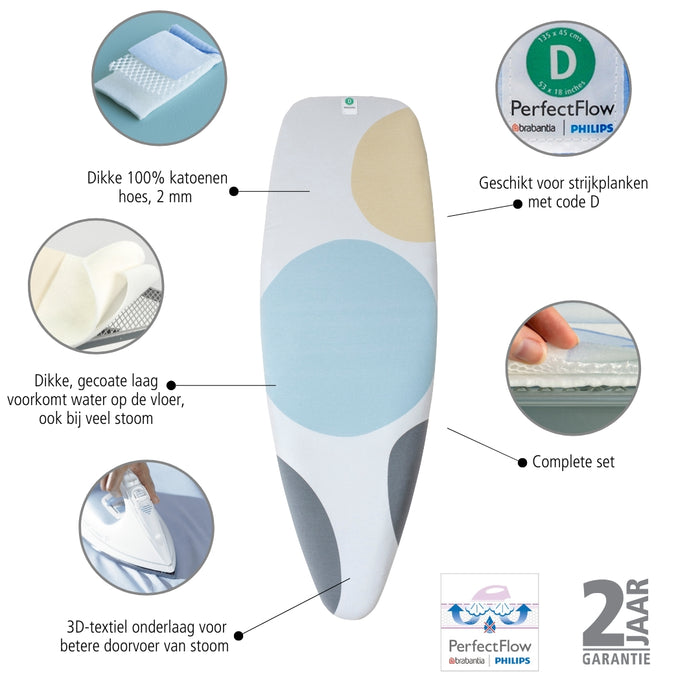 Brabantia PerfectFlow Strijkplankhoes D 135 x 45 cm