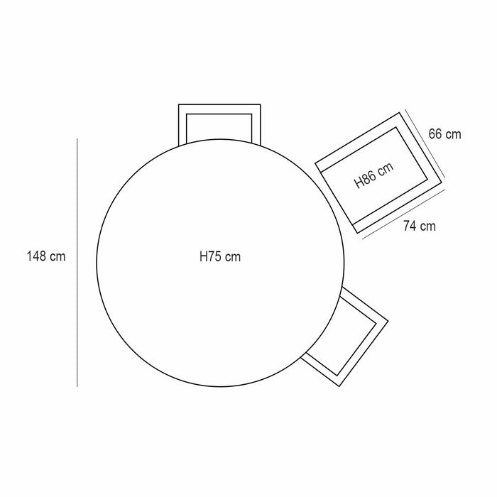 Garden Impressions Yima tuinset 6-delig licht grijs - Tulli tafel