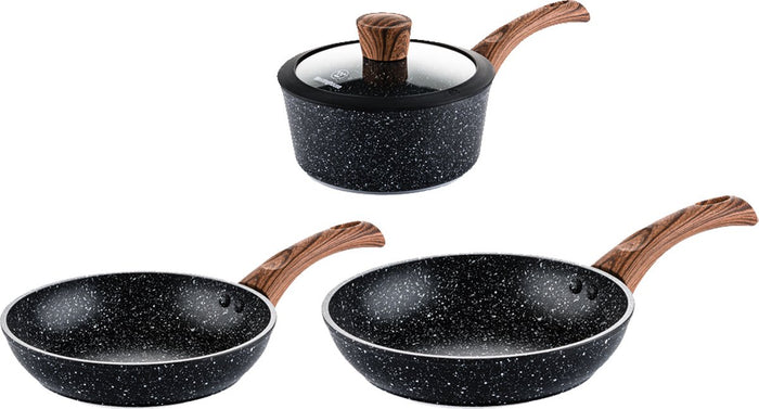 Westinghouse Pannenset – 2 Koekenpannen (28cm+30cm) + 1 Steelpan 18cm