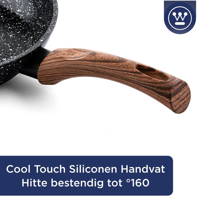 Westinghouse Pannenset – 2 Koekenpannen (28cm+30cm) + 1 Steelpan 18cm