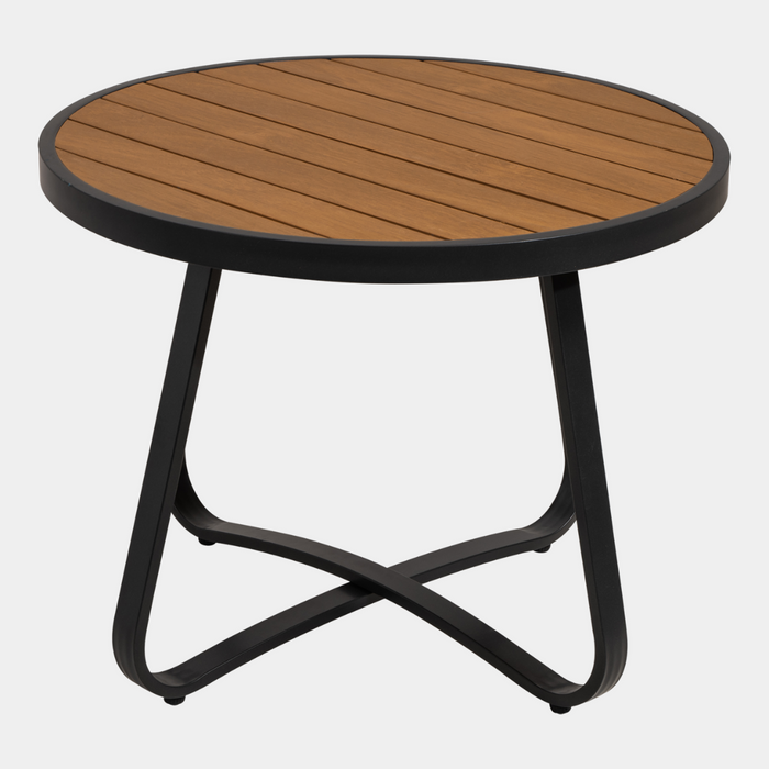 Lesli Living Arezzo bijzettafel polywood teaklook | set van 2