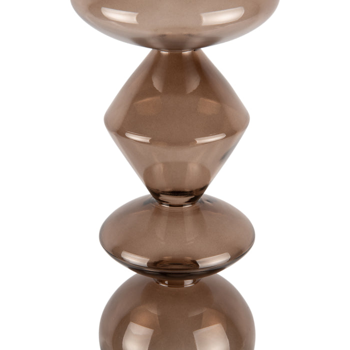 present time - Kandelaar Totem - Bruin - 12,5x12,5x33cm