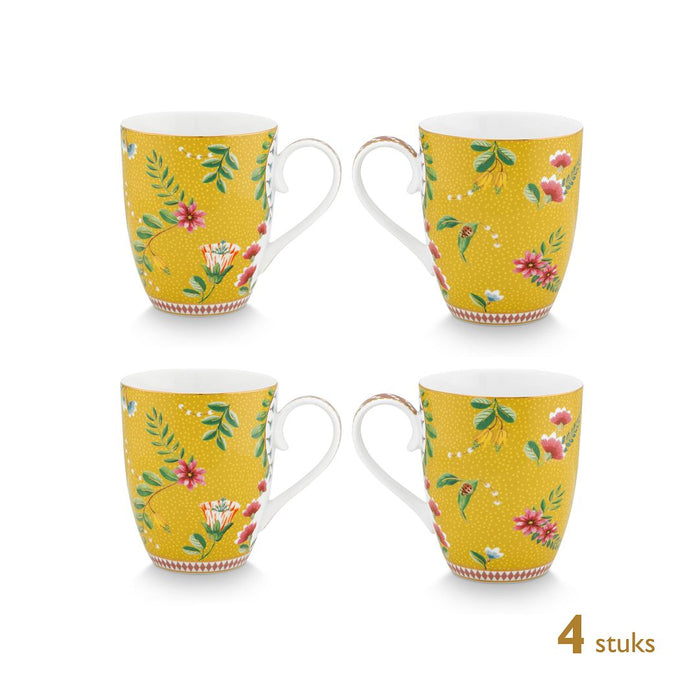 Pip Studio Mokken - La Majorelle - Geel - Set van 4