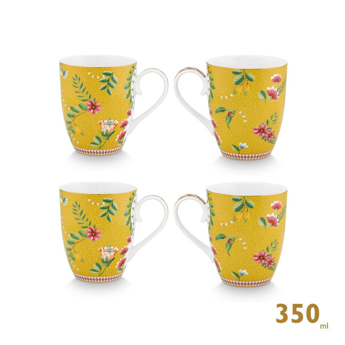 Pip Studio Mokken - La Majorelle - Geel - Set van 4