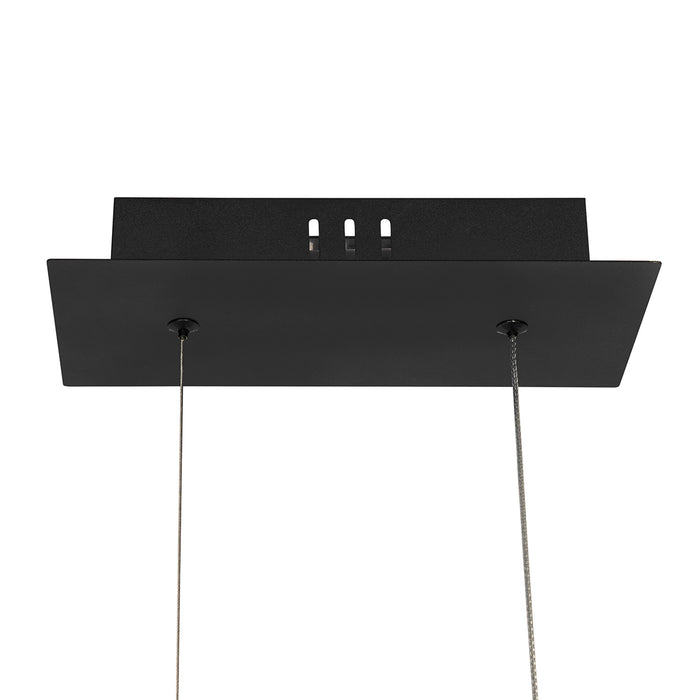 QAZQA Landelijke hanglamp hout incl. LED met touchdimmer - Platina