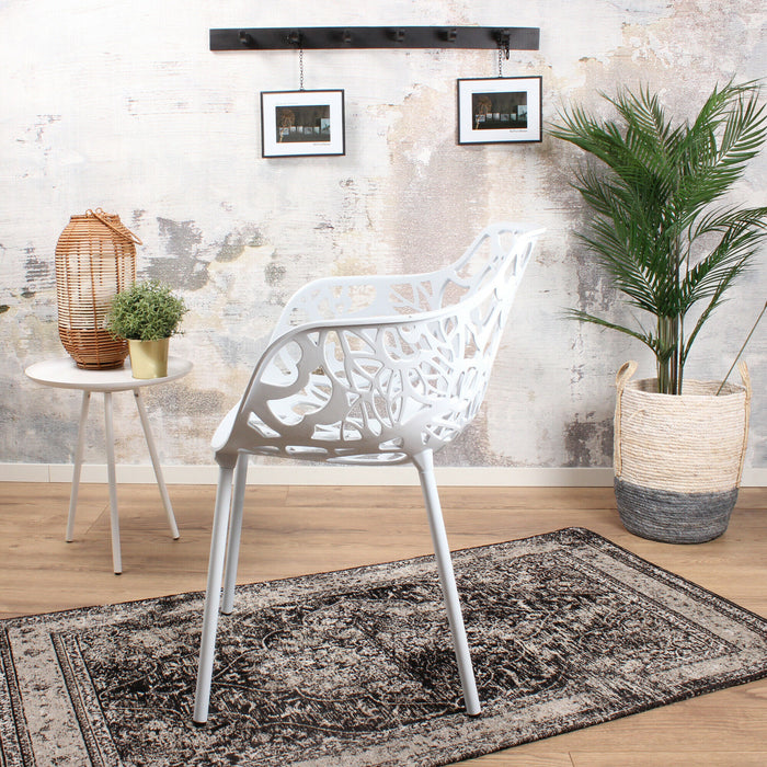 DS4U Cast magnolia stoel met arm wit