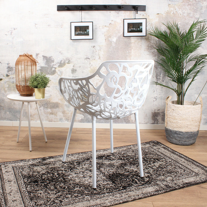 DS4U Cast magnolia stoel met arm wit