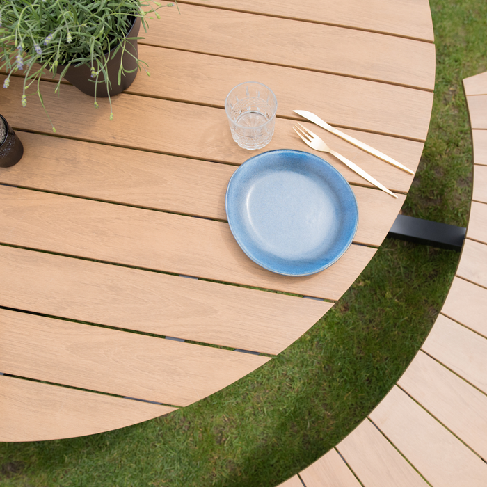 Lesli Living Arezzo picknickset rond polywood teaklook