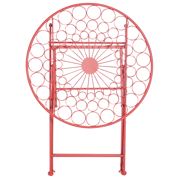 Beliani - SCARIO - Tuintafel - Rood - IJzer