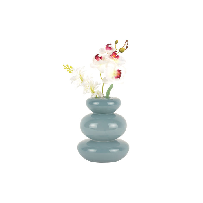 present time - Vaas Bubbles - Blauw - 17x17x20cm