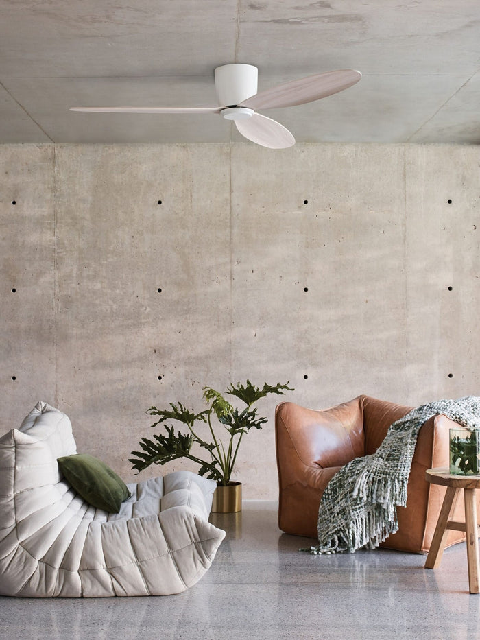 Lucci Air Plafondvenmtilator Airfusion Radar Wit - Eiken Ø 132 cm