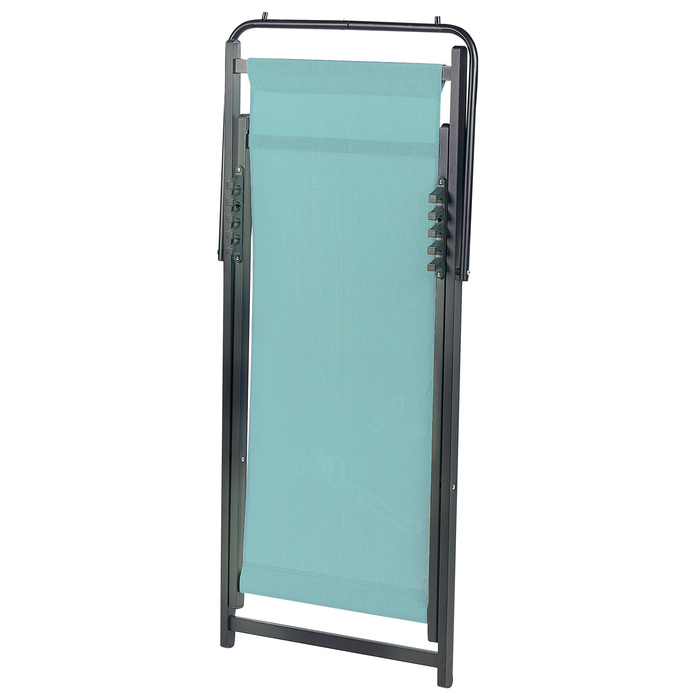 Beliani - LOCRI II - Ligstoel - Turquoise - Synthetisch materiaal