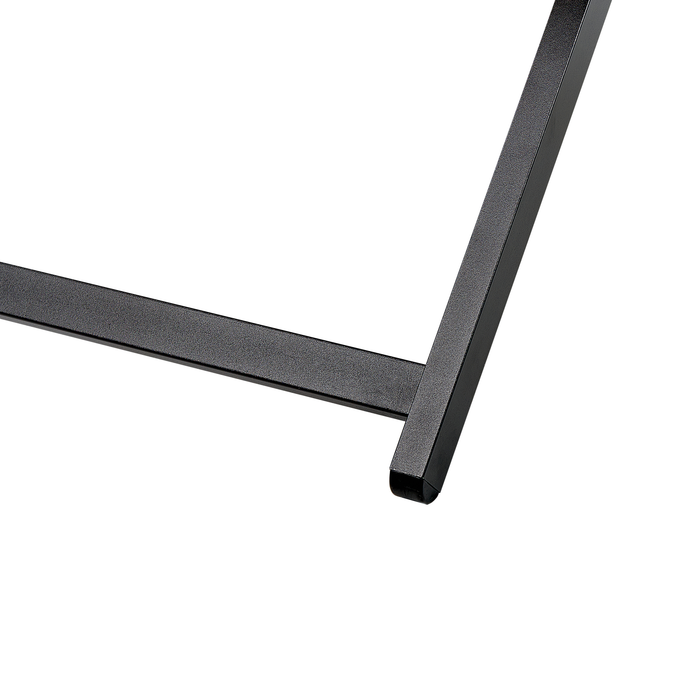 Beliani - LOCRI II - Ligstoel - Rood|Zwart - Synthetisch materiaal