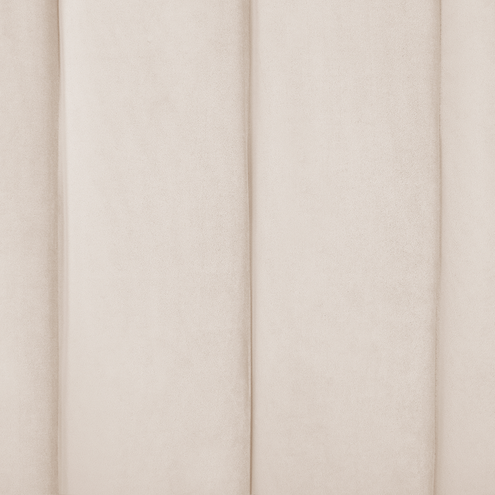 Beliani-AMBILLOU-Tweepersoonsbed-Lichtbeige-140 x 200 cm-Fluweel