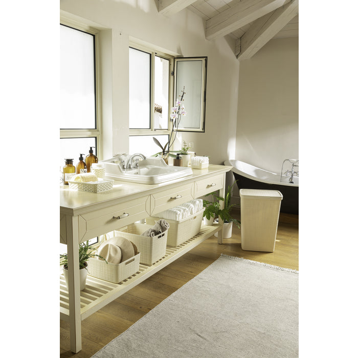 Curver Jute Wasmand met deksel 58L + Wasmand 46L - Gebroken Wit