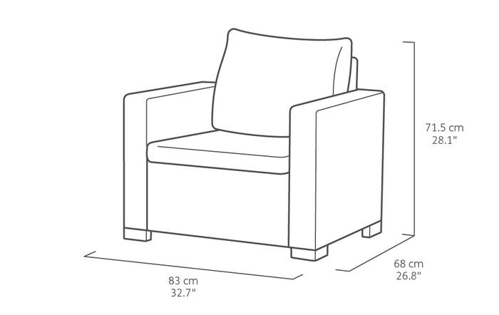 Allibert California Tuinstoel - 2 stuks - Cappuccino