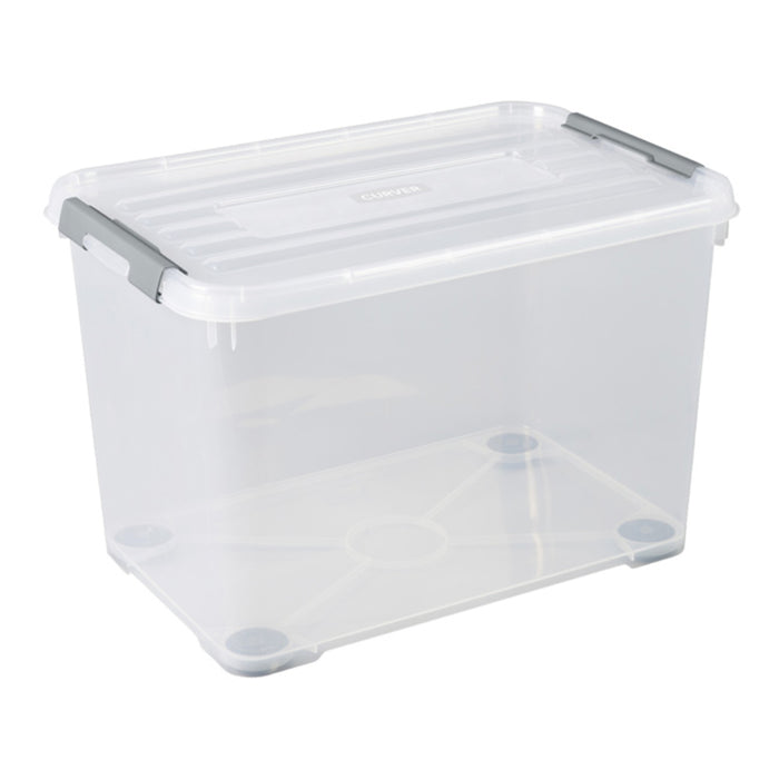 Curver Handy+ Opbergbox - 65L - 6 stuks - Transparant met deksel