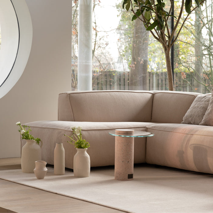 Zuiver Fat Freddy Rib Hoekbank Links - Naturel