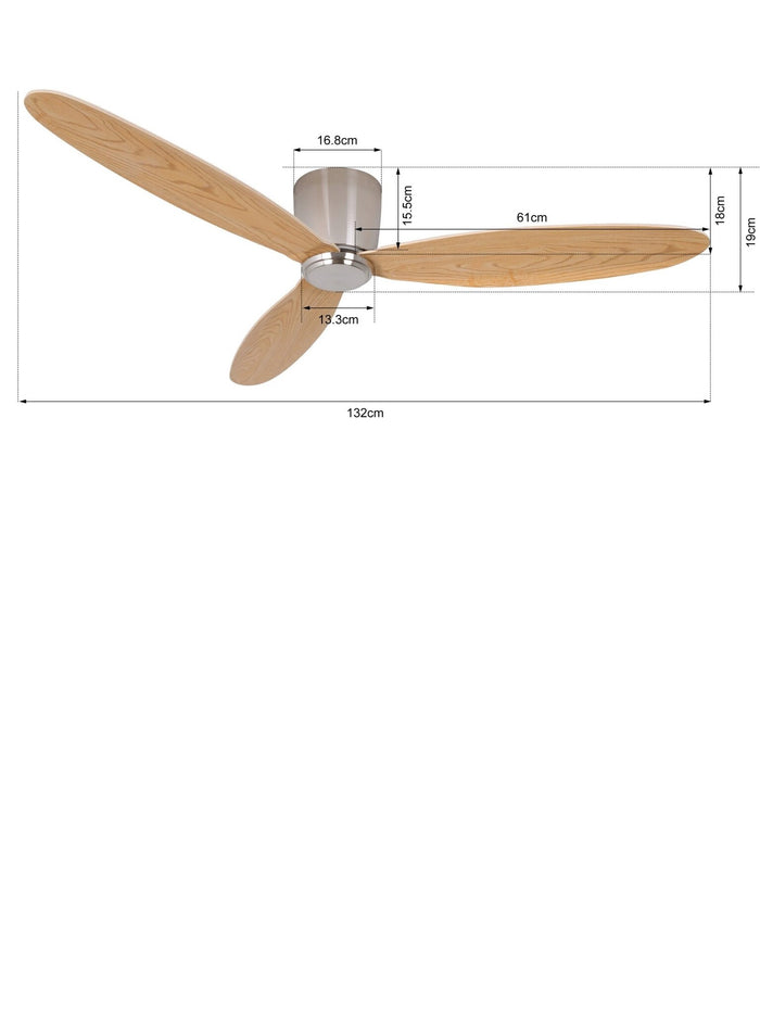 Lucci Air Plafondventilator Airfusion Radar Zilver Teak Ø 132cm