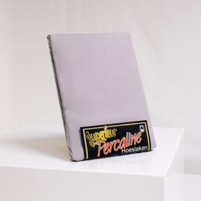 Superieur Grijs Percaline Katoenen Hoeslaken 90x200cm