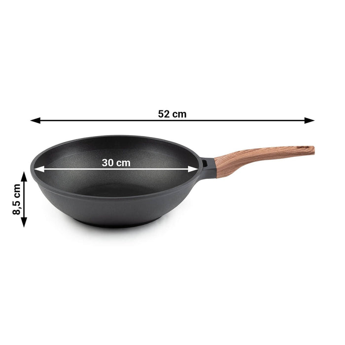 Rosmarino Black Line Wokpan - Wokpan inductie - 30 cm
