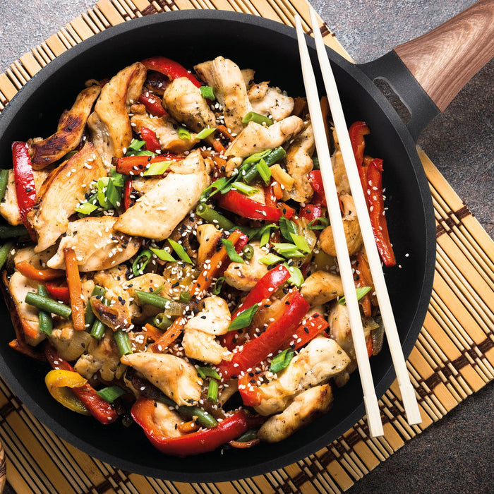 Rosmarino Black Line Wokpan - Wokpan inductie - 30 cm