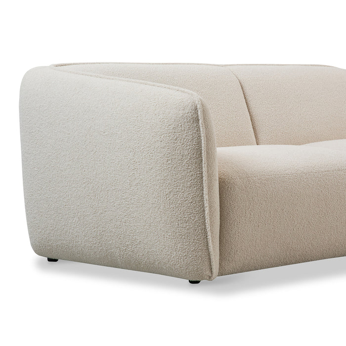 by fonQ Soft Hoekbank met Chaise Longue Rechts - Bouclé - Crème