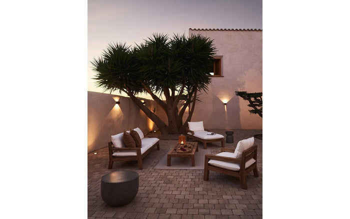 Kave Home - Saranella grote draagbare tafellamp in synthetisch rotan