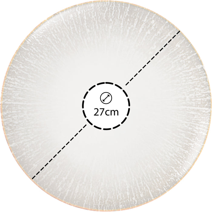 Hazel & Bos Juntos Grietas dinerbord - 27 cm - 6 stuks - porselein