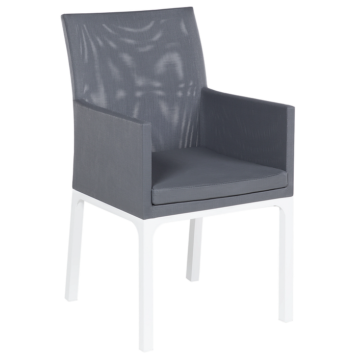 Beliani - BACOLI - Tuinstoel set van 6 - Grijs - Polyester