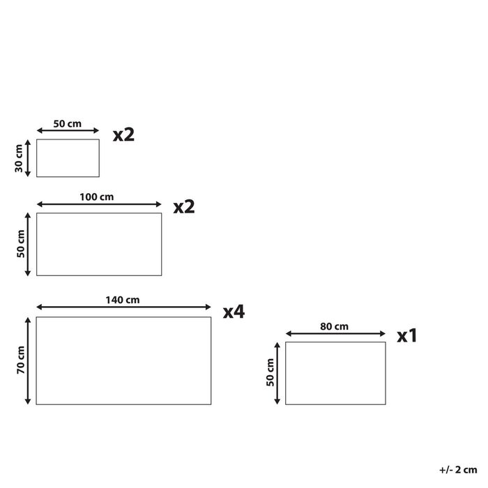 Beliani - ATIU - Handdoek set - Marineblauw - Katoen