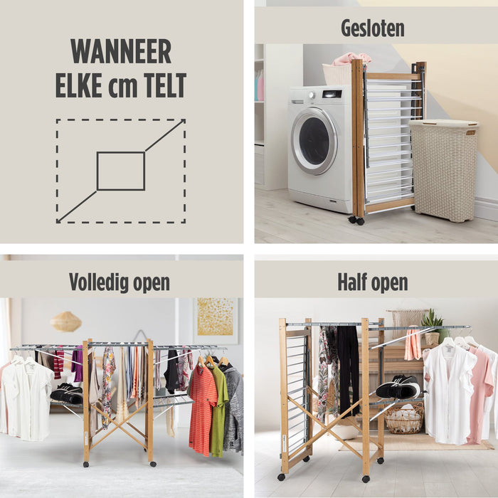 Vitapur Inklapbaar Droogrek - Wasrek Inklapbaar - Voor binnen & buiten