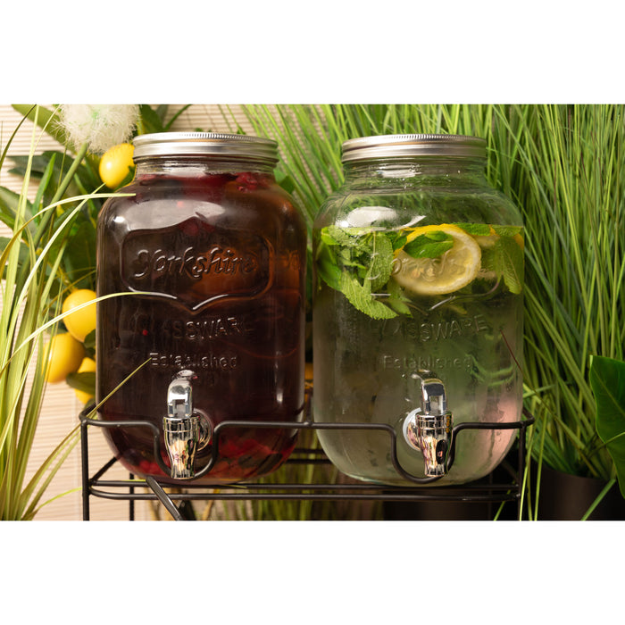 Sareva Drankdispenser - met houder - 2 x 4 Liter