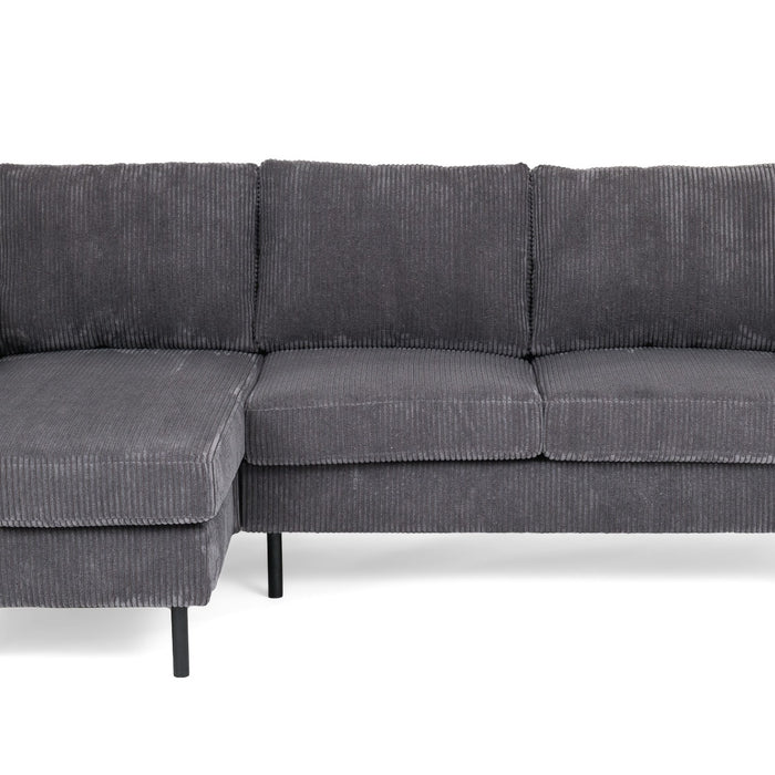 Furntastik Foggia 3 zits bank CL L+R, stof RIB, antraciet