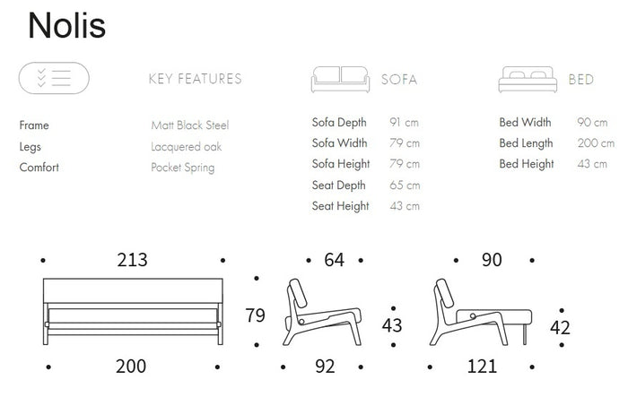 Innovation Nolis Beige Bouclé Slaapbank