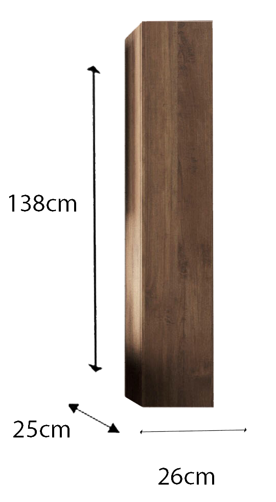 Benvenuto Design Jupiter Badkamer Wandkast Hoog Eiken