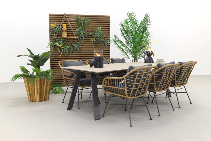 Garden Impressions Margriet natural|Nevada 240x100 cm. tuinset