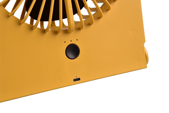 Trio Leuchten Tafelventilator Breezy H 23 cm oplaadbaar geel