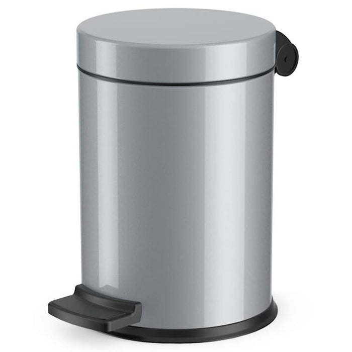 Hailo Pedaalemmer Solid S 4 L zilverkleurig