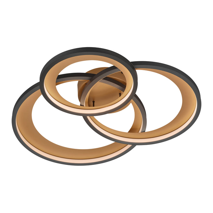 Trio Granada Plafonnière - Mat zwart